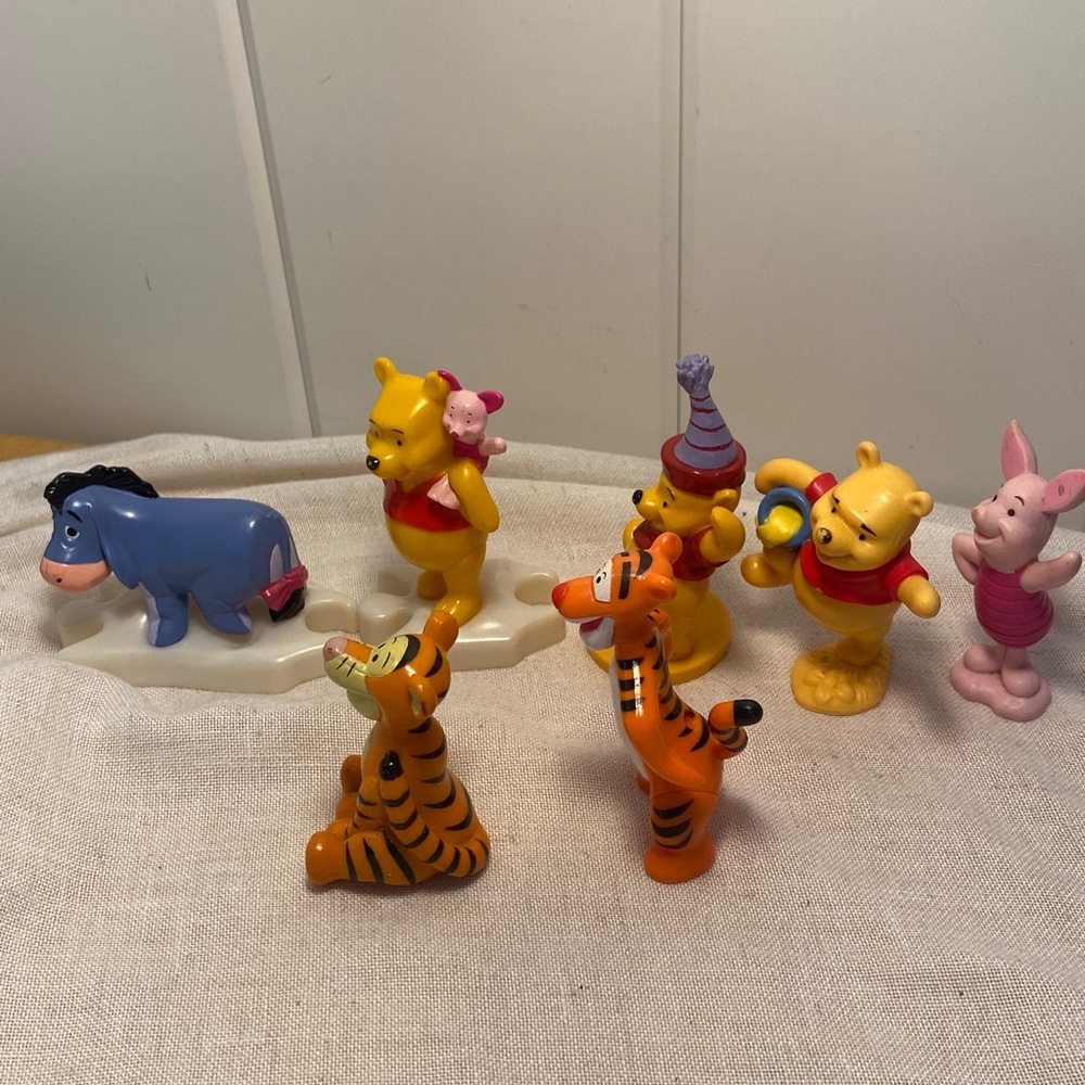 90s Winnie the Pooh and Friends 7 Figurine LOT vintage Disney Happy Meal toys - Picture 6 of 16